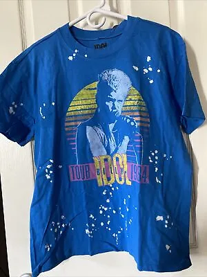 Buy NWT Billy Idol 1984 Tour Blue Womans T-Shirt L • 14.17£