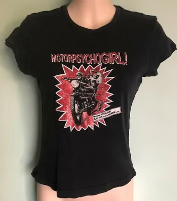 Buy Lucky 13 Apparel Vintage Ladies Retro Style Motorpsychogirl T-Shirt - Size 8 • 29.72£