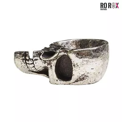 Buy Alchemy Half Skull Box Haunted Gothic Jewellery Trinket Dish Casket Death • 12.60£