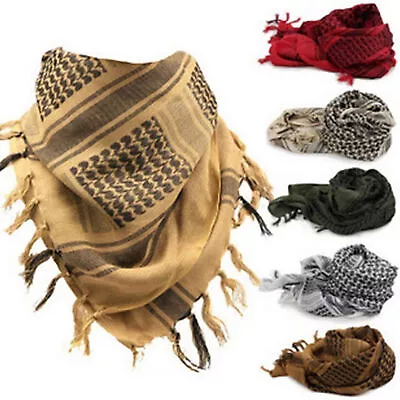 Buy Cotton Palestinian Shemagh Freedom Scarf Keffiyeh Head Wrap Black Green Olive • 6.69£
