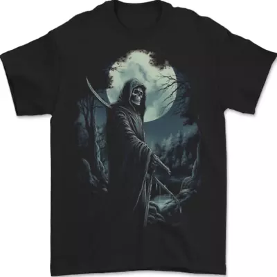 Buy Grim Reaper Returning From Hell Skull Mens T-Shirt 100% Cotton • 8.49£