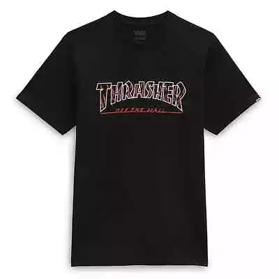 Buy Vans X Thrasher Off The Wall Logo T-Shirt Mens Black Size Medium • 29.95£