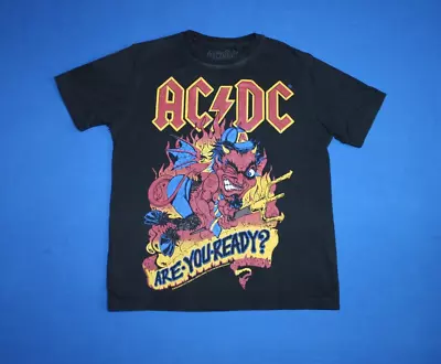 Buy 2010 Kids AC/DC Shirt Are You Ready? Logo Hard Rock Band Youth Tee 7-8 Yrs • 36.07£