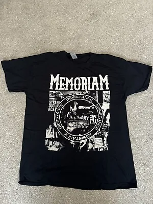 Buy Memoriam Official Resistance T-shirt Back Print Never Worn L • 18£