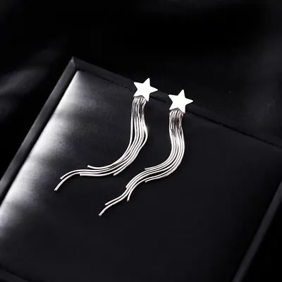 Buy Star Tassel Drop Earrings 925 Sterling Silver Women Girls Jewellery Xmas Gift UK • 3.29£