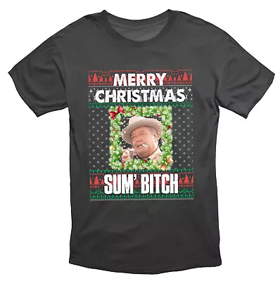 Buy Merry Christmas Buford T Justice Novelty T Shirt Black • 19.49£
