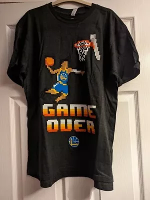 Buy Basketball NBA Game Over Pixelated Sportscrate T-Shirt Size L Large Adults • 12.50£