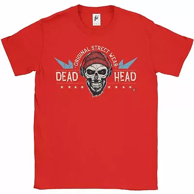 Buy Original Streetwear Dead Head Skull With Headphones Mens T-Shirt • 7.99£