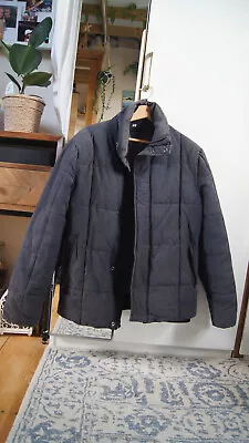 Buy Mens H & M Navy Blue Windproof Padded Jacket Medium (Chest 40R) Excellent • 29.99£
