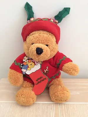 Buy Disney Store Winnie The Pooh Light Up Jumper Christmas Soft Toy Beanie *SeeDesc* • 5.49£