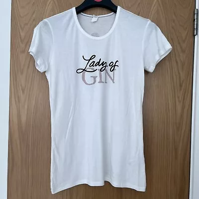 Buy SHORTCROSS GIN White T-shirt “Lady Of Gin” Promotional Item Size L Chest 38” New • 0.99£