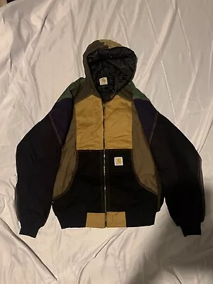 Buy CARHARTT Jacket Reworked Patchwork Multicolour Bomber Mens | Size Extra Large • 50£