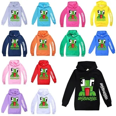 Buy Kids UNSPEAKABLE Print Hoodie Youtuber Sweatshirt Jumper Pullover Top Gift 2-14Y • 11.99£