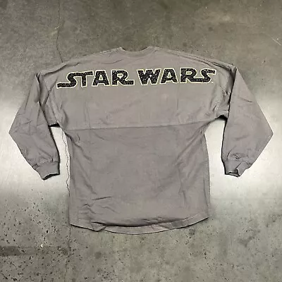 Buy Star Wars T Shirt Adult Small Gray Spirit Jersey Minor Flaws Long Sleeve Heavywe • 33.07£