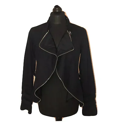 Buy Principles Navy Open Front Zip Detail Twill Jacket In UK 10 *bnwot* Y2K • 35£