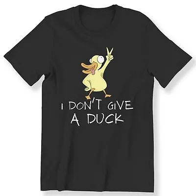 Buy I Don't Give A Duck Men's Ladies Funny Gift T-shirt Funny Duck Graphic T-shirt • 12.99£