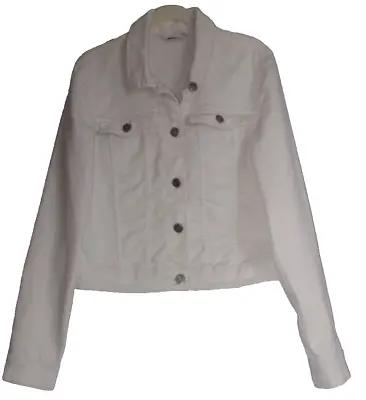 Buy NOISY MAY Ivory Denim Jacket Size S • 4.50£