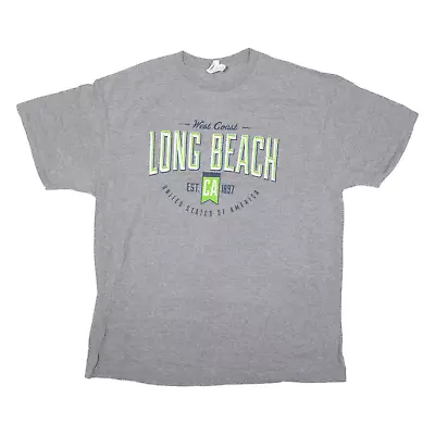Buy DELTA West Coast Long Beach Mens T-Shirt Grey USA XL • 9.99£