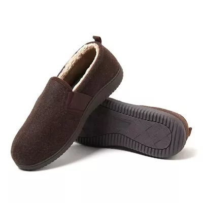 Buy Dearfoams Mens Memory Foam Total Comfort Slippers Uk Xl 12-13 New - Machine Wash • 13.95£