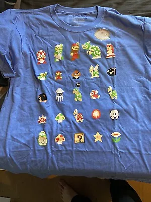 Buy Officially Licensed Mario T-Shirt Pixel Art - XL • 12£