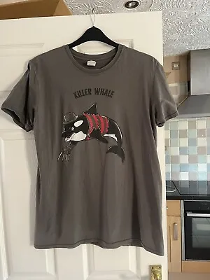 Buy Mens Gildan Khaki Killer Whale T Shirt Size Large • 3£