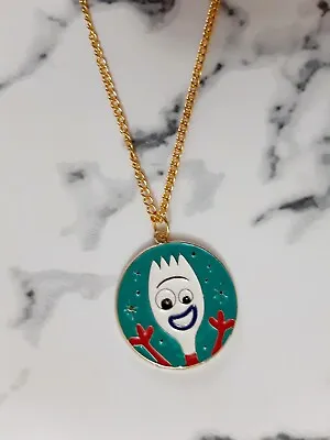 Buy Toy Story 4 Funny Cute Forky Charm Necklace Yellow Charm Chain Necklace Fun Gift • 6.73£