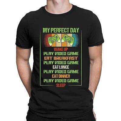 Buy My Perfect Day Video Games Gaming Funny Vintage Mens Womens T-Shirts Top #BAL • 9.99£