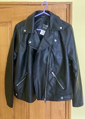 Buy Ladies  Faux Leather Black Jacket-never Been Worn With Label • 10£
