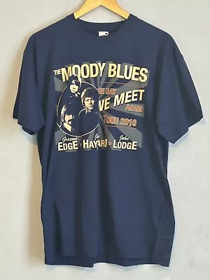 Buy (A2) The Moody Blues The Day We Met T-shirt Navy Blue Size Large • 6£