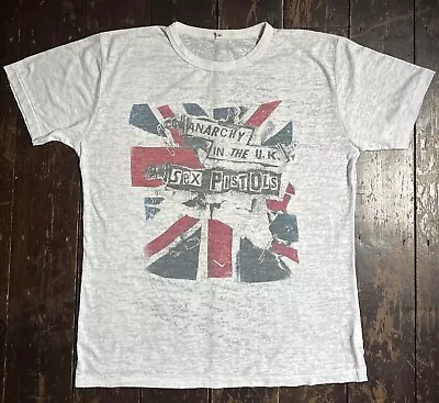 Buy SEX PISTOLS Copy Cotton ANARCHY Pattern Band Union Jack T-shirt Chest 38” • 19.99£