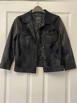Buy Allsaints 3/4 Sleeve Real Leather Jacket Size 6 New Worn Once RRP£240 • 58£
