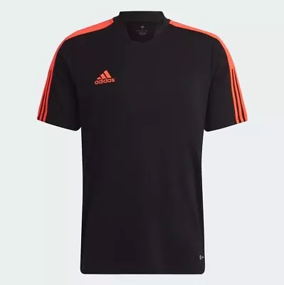 Buy Adidas Mens Tiro Essential T-Shirt / Black Solar Red / RRP £23 • 10£