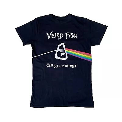 Buy Weird Fish Carp Side Of The Moon Pink Floyd Parody T-Shirt Black Size Small • 6.50£