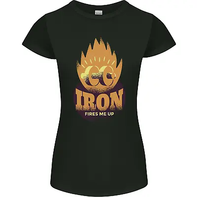 Buy Iron Fires Me Up Gym Bodybuilding Womens Petite Cut T-Shirt • 9.99£