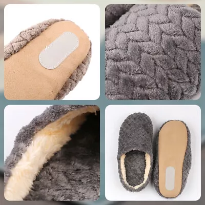 Buy Men Women Winter Slippers Slip On Plush Extra Soft Warm Indoor Home Kids Shoes • 4.11£