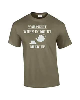 Buy War Dept When In Doubt Brew Up Tea Army T-Shirt / Tee (Various Sizes) • 12.95£