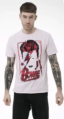 Buy BNWT Amplified David Bowie Aladdin Sane Pink T-shirt Size S 38-40” (2933) • 18£