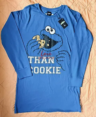 Buy SESAME STREET - Long Sleeve Blue Shirt – Love You More Than Cookie NWT • 196.55£