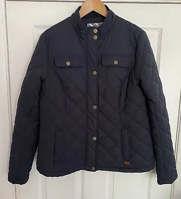 Buy Fat Face HERITAGE RANGE Women's Navy Blue Padded Lined Jacket Coat UK 14 VGC • 20£
