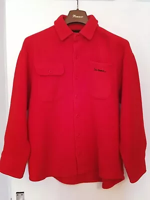 Buy Red Fleece Chore Jacket Urban Outfitters / Iet Frans Great Condition Medium • 27£