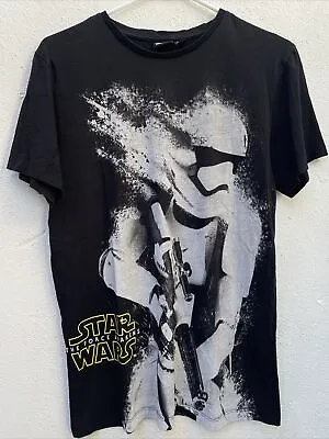 Buy Star Wars T Shirt Mens Medium Black StormTrooper The Force Awakens All Over • 9.99£