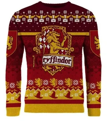 Buy Harry Potter Ten Gifts To Gryffindor Christmas Jumper Knitted Xmas • 35.99£