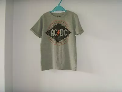 Buy Boys' AC/DC Grey T-Shirt Age 7 Years Rock Music • 5£
