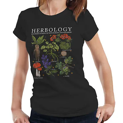 Buy Herbology Witchcraft TShirt Fitted Ladies Wizards Hogwarts School Vintage Retro • 13.99£