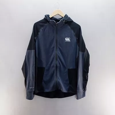 Buy Canterbury Mens Training Jacket Large Blue Black Logo Full Zip Hooded • 17.14£
