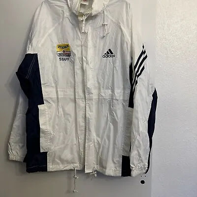 Buy Adidas Vintage Rain Jacket , Flora London Marathon 2002 Staff Size L • 15£