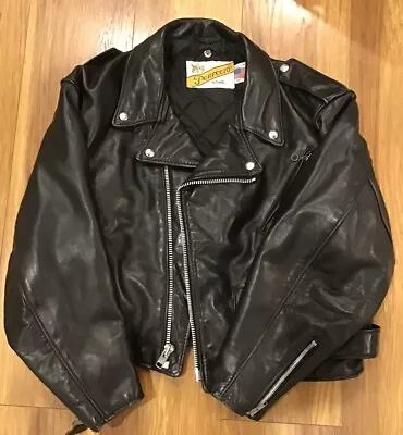 Buy Schott Perfecto Black Leather Biker Jacket. Size 42. Short Length • 149.99£