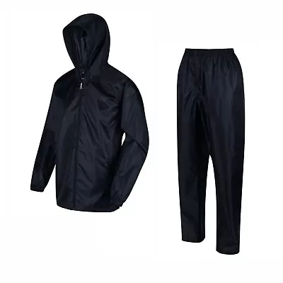 Buy Regatta  Packaway Jacket + Trousers Waterproof  Windproof Black Or Navy • 22.99£