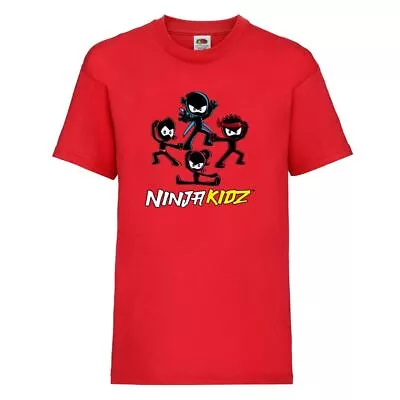 Buy New Kids Childrens Ninja Kidz Tee Gaming T-Shirt Team Boys Girls Cool Tee Top TV • 7.99£