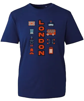 Buy London England Unisex T-Shirt, Union Jack Great Britain Souvenir Trendy Gift Top • 8.99£